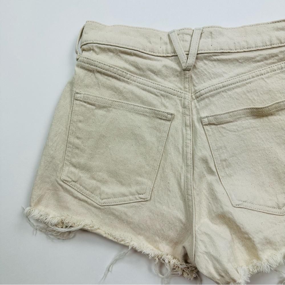 Veronica Beard Timmy Shorts High Rise Ecru Cut Off Denim Shorts Size 26 - Picture 7 of 11